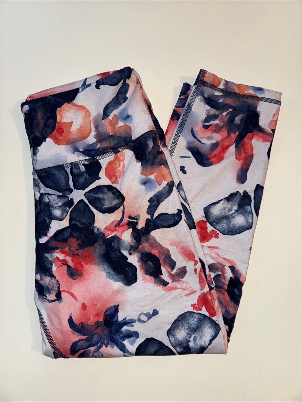 Women’s Floral Active Capris - Pink & Navy
